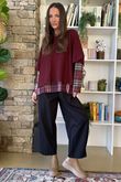 Bobby Mesh Layering Top Tartan 2 Burgundy